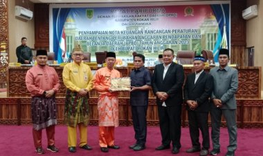DPRD Laksanakan Rapat Paripurna, Bupati Rokan Hilir Sampaikan Nota Keuangan Ranperda Perubahan APBD 2023
