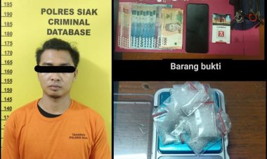 Tim Opsnal Satres Narkoba Polres Siak Amankan Satu Orang Pria Diduga Pelaku Penyalahgunaan Narkotika di Kecamatan Bungaraya