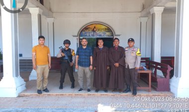Giat Minggu Kasih Polsek Minas - Polres Siak Sambangi Jemaat Gereja GKPI di Kelurahan Minas Jaya