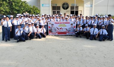 Police Goes To School, Panit Binmas Polsek Tualang Berikan Edukasi Tentang Disiplin dan Nilai-Nilai Pancasila