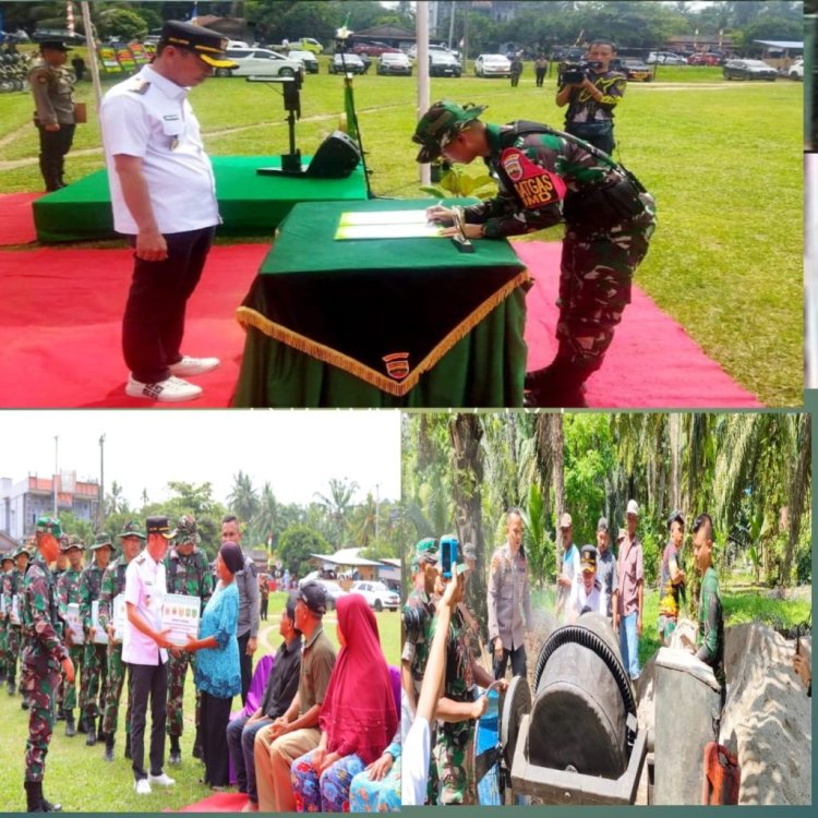 Bupati Rohil Secara Resmi Buka Program TMMD Ke-117 Kodim 0321 Rohil