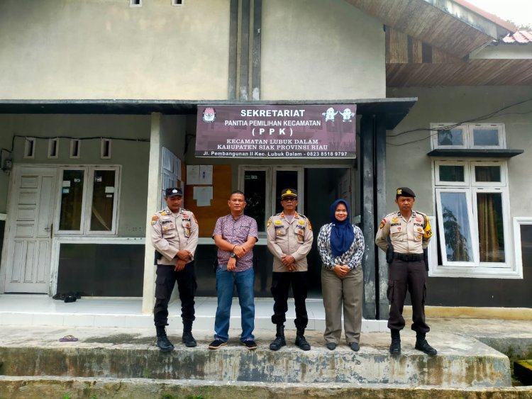 Jaga Keamanan Jelang Pemilu 2024, Polsek Lubuk Dalam sambangi Panwascam dan PPK Kecamatan Lubuk Dalam