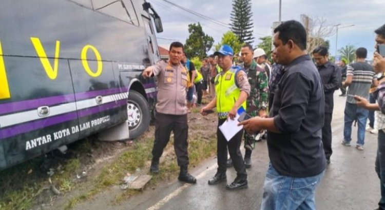 Usai Patroli Natal, Personil TNI di Simalungun Terlindas Bus ELDIVO