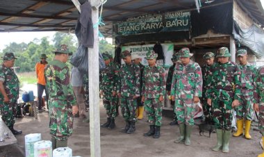 Untuk Menyukseskan Program Kasad, Lahan Kosong Milik Kodim 1012/Buntok Seluas 5 Hektar Diubah Menjadi Kebun Semangka