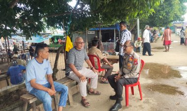 "Upaya Polsek KSKP Menegakkan Himbauan Pemilu Damai di Kawasan Pelabuhan"