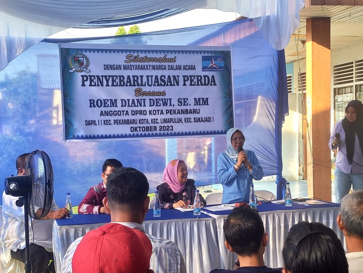 Anggota DPRD Pekanbaru Roem Diani Dewi Sosialisasikan Peraturan Daerah Bantuan Hukum untuk Masyarakat Tidak Mampu