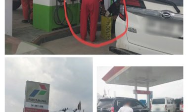 Diduga SPBU Jalan Baru Nomor 16.287.058 Dikabarkan Melakukan Pengisian BBM Menggunakan Jerigen dan Motor Langsir
