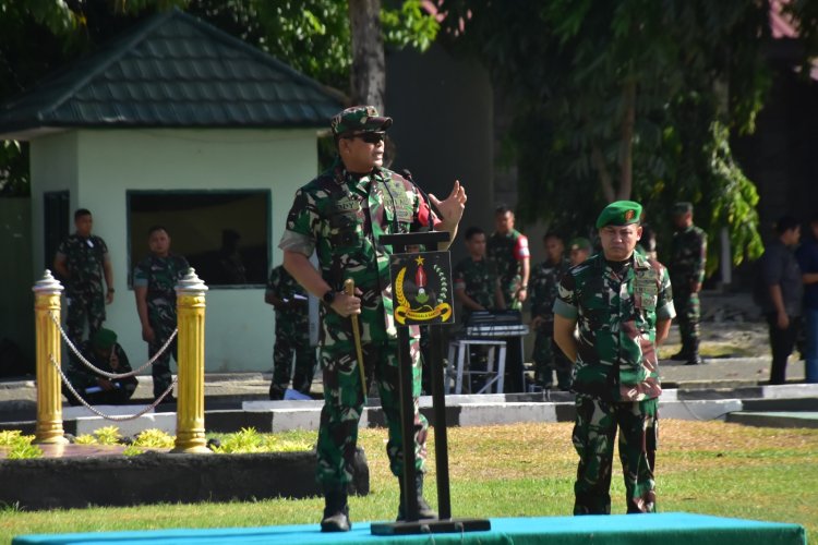 Pangdam XIII/MDK Memimpin Apel Gelar Pasukan Kunker RI 1 Wilayah Sulteng