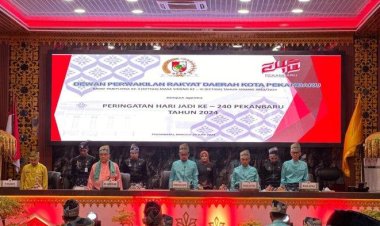 DPRD Pekanbaru Gelar Rapat Paripurna untuk HUT Kota Pekanbaru ke-240