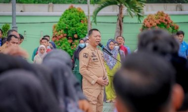 Sekdako Pekanbaru Pimpin Apel Pagi Bersama ASN dan THL RSD Madani, Dorong Pelayanan Kesehatan Berkualitas