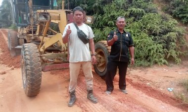 KUD Sundono Donasikan Dana untuk Perawatan Jalan di Desa Peladangan Serangge 3, Inhu