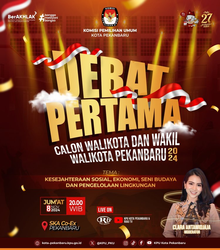 Lima Paslon Walikota Pekanbaru Ikuti Debat Publik Kedua: Persiapan dan Jadwal Lengkap