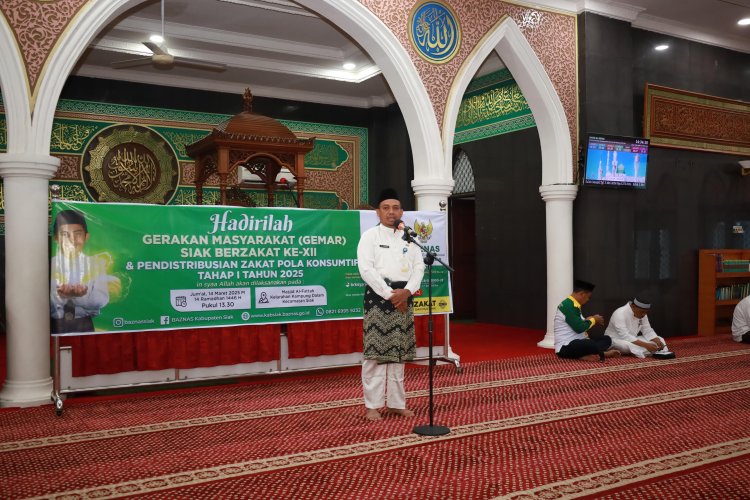GEMAR Siak Berzakat: Pemkab Siak dan Baznas Salurkan Rp1,9 Miliar Zakat untuk 3.551 Mustahik