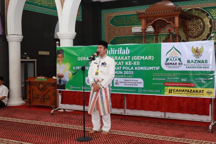 GEMAR Siak Berzakat: Pemkab Siak dan Baznas Salurkan Rp1,9 Miliar Zakat untuk 3.551 Mustahik