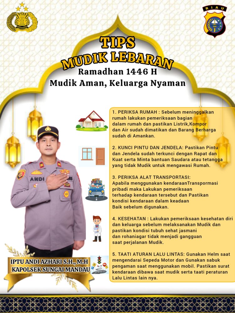 Tips Mudik Aman dan Nyaman Jelang Lebaran Iedul Fitri 1446 H