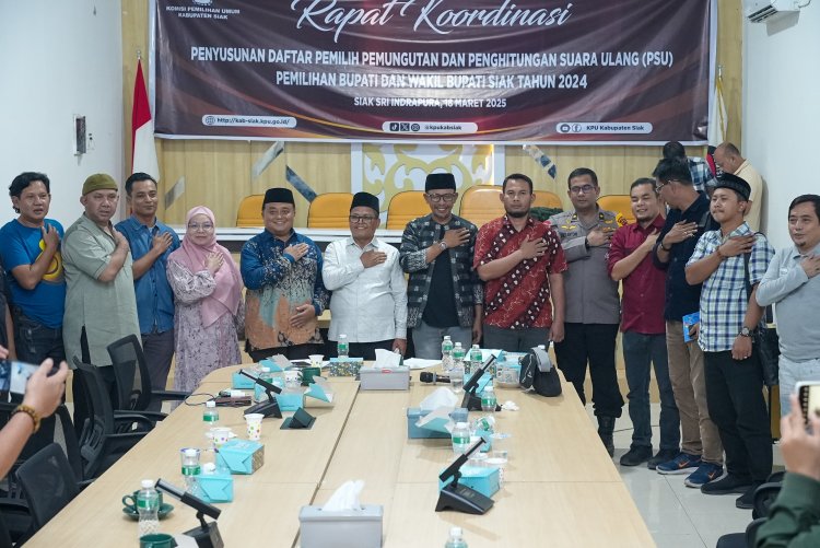 KPU Siak Gelar Rapat Koordinasi PSU Pilkada 2024, 1.011 Pemilih Masuk DPT