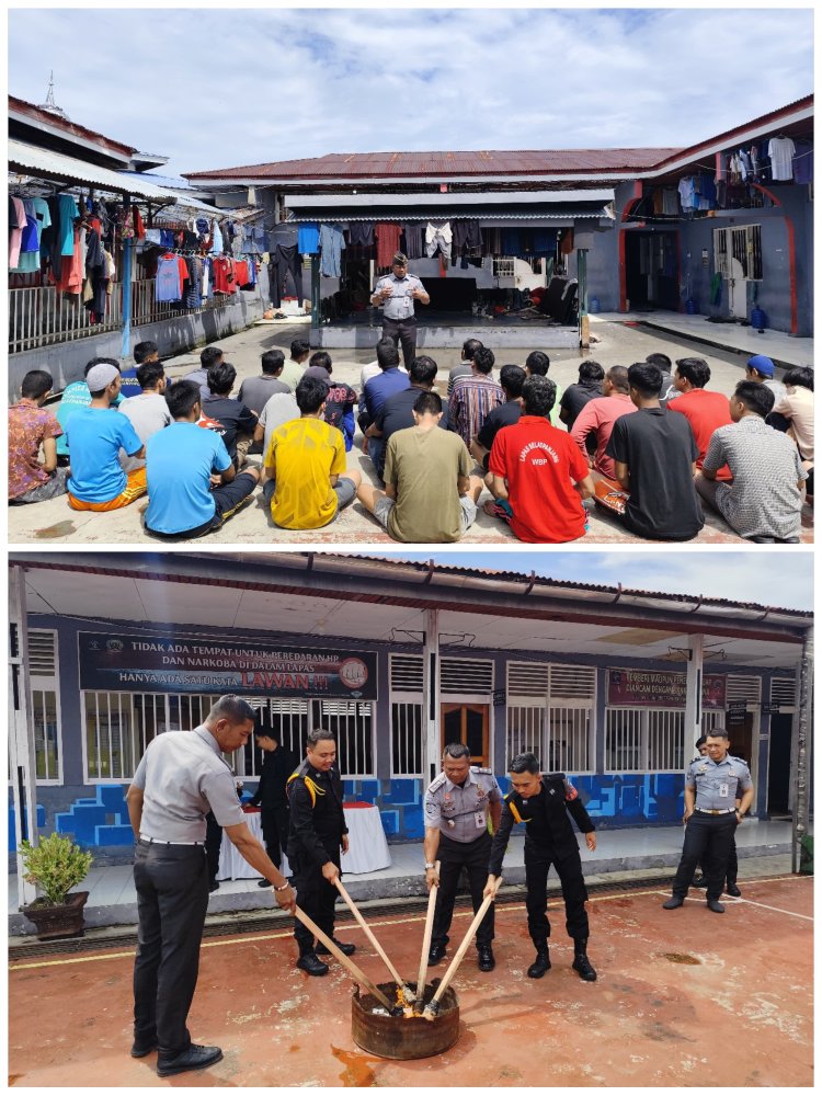 Lapas Selatpanjang Gencar Lakukan Razia Blok Hunian dan Pemusnahan Barang Bukti