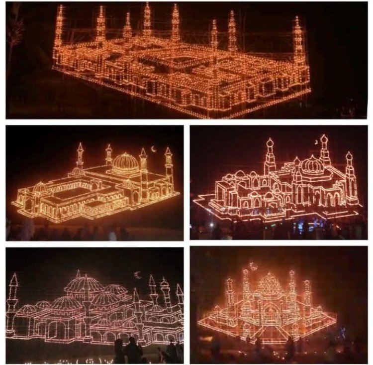 Tradisi lampu colok dimalam 7 likur di Bengkalis