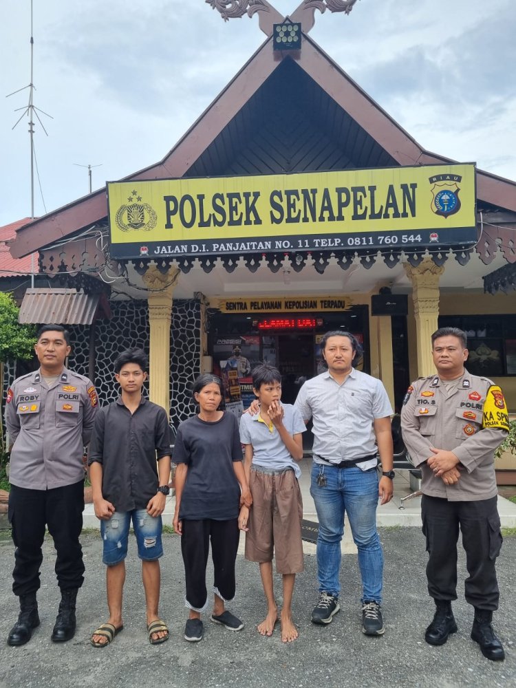 Polsek Senapelan Selamatkan Anak Berkebutuhan Khusus Yang Tersesat