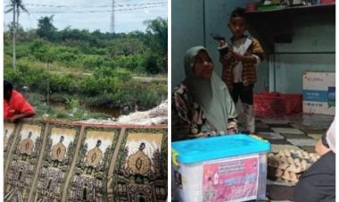 Polsek Panipahan Berbagi Sembako Sambut 1 Muharram