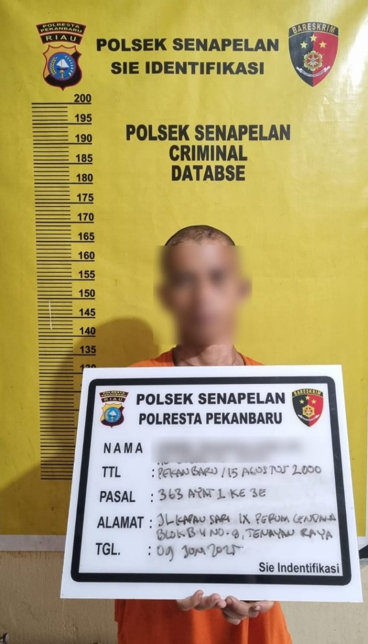 Polsek Senapelan Amankan Pelaku Pencurian Gerobak Yang Tertangkap Warga