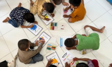 Mahasiswa UNRI Tanamkan Literasi Anak Desa di Kampar Lewat Kelas Ceria