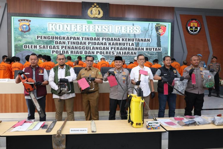 Polda Riau Tangkap 46 Pelaku Kejahatan Kehutanan