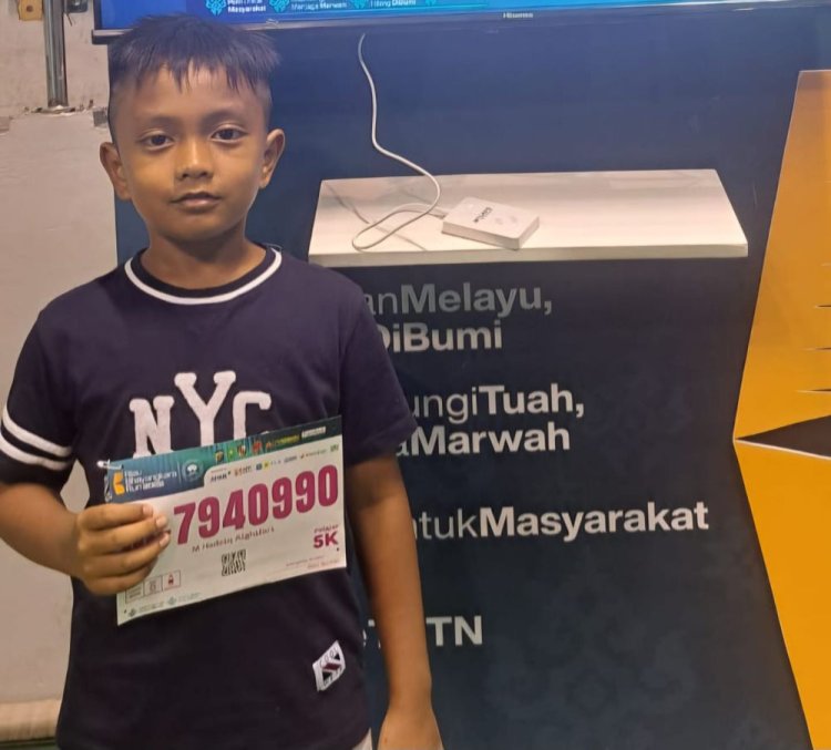 Hadziq Alghifari, Bocah 9 Tahun Ikut Riau Bhayangkara Run 2025