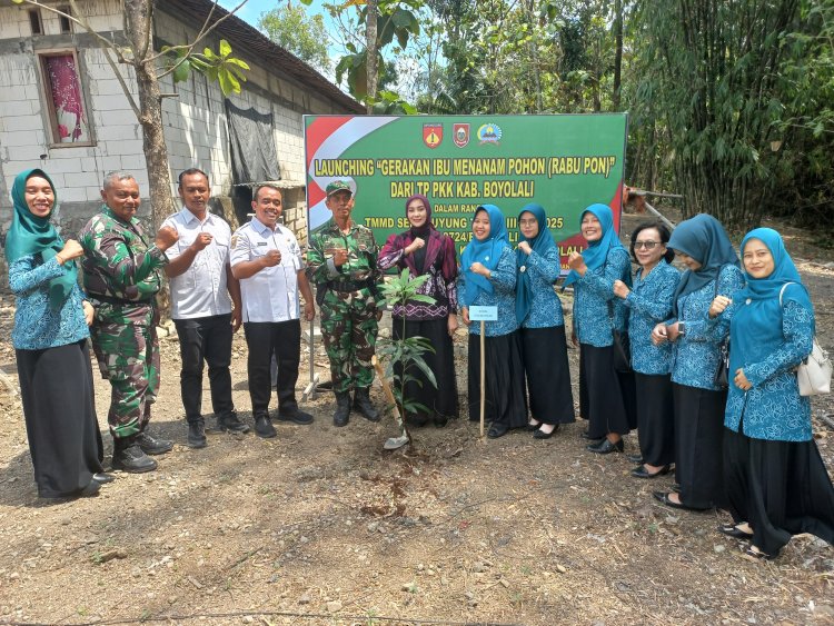 TMMD Tanam 100 Pohon Buah di Boyolali, Dukung Ketahanan Pangan