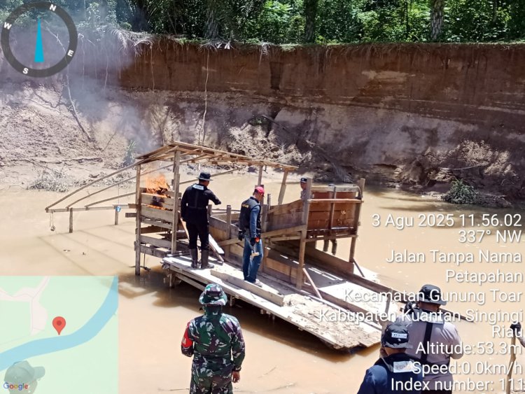 Aktivitas Tambang Emas Ilegal di Kuantan Tengah Terus Diberantas, Wakapolda Riau: Tak Ada Tempat untuk Penambang Ilegal