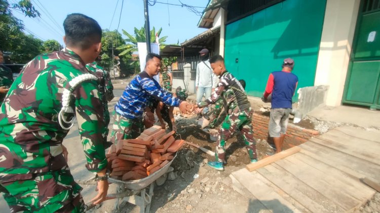 Satgas TMMD Surakarta Genjot Perbaikan Saluran Air 586 Meter