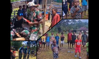 Satgas Yonif 763/SBA Pos Suswa Rayakan HUT ke-80 RI Bersama Warga Maybrat