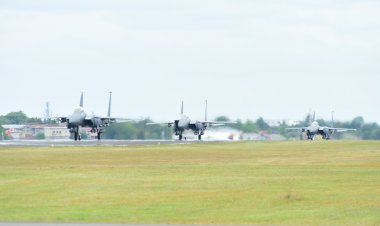 Lanud Roesmin Nurjadin Jadi Pusat Kegiatan Exercise Cope West 2025, Flight Tempur F-15 USAF Turut Dalam Latihan
