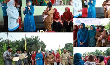 Bupati Siak Dampingi Istri Gubernur Riau Kunjungi Posyandu