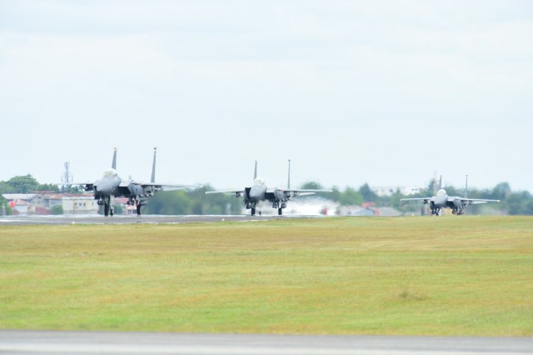 Lanud Roesmin Nurjadin Jadi Pusat Kegiatan Exercise Cope West 2025, Flight Tempur F-15 USAF Turut Dalam Latihan
