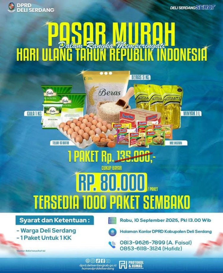 Pasar Murah DPRD Deli Serdang Tuai Protes Warga