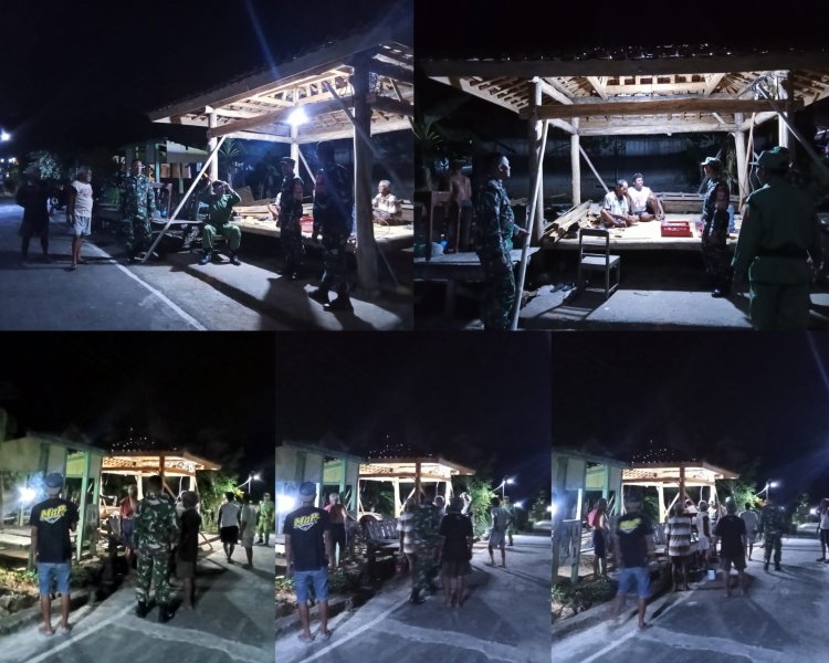 Patroli Malam TNI dan Warga Juwangi Jaga Keamanan Boyolali