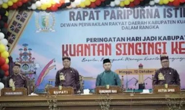 Hari Jadi Kuansing ke-26, DPRD Gelar Paripurna Istimewa dan Bupati Paparkan Capaian Hebat