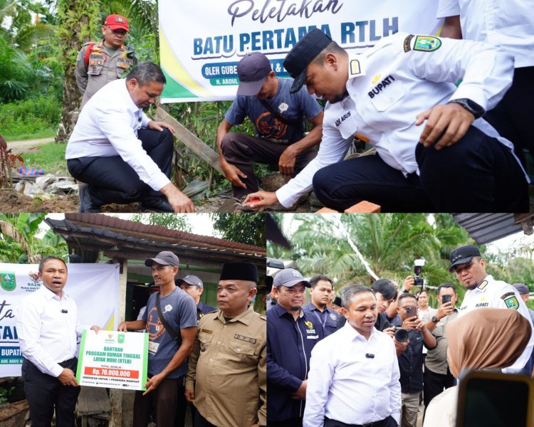 Gubernur Riau Abdul Wahid Serahkan Bantuan Rumah Layak Huni Rp70 Juta untuk Keluarga Kaswadi di Indragiri Hulu