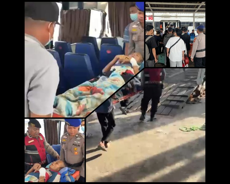 Polres Meranti Evakuasi Penumpang Sakit di Pelabuhan Tanjung Harapan
