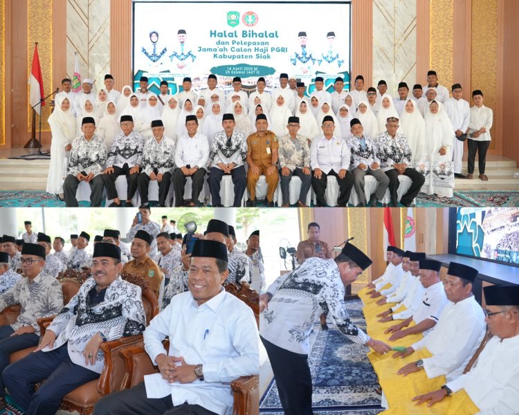 Sekda Siak Mahadar Lepas 61 Jemaah Haji PGRI Siak 2026