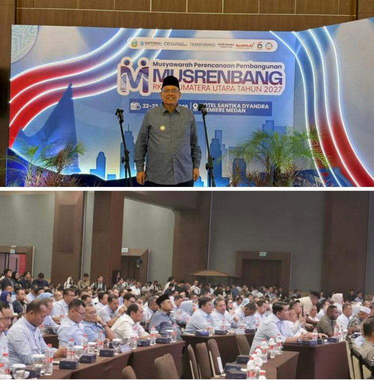 Bupati Dairi Ir. Vickner Sinaga, Hadiri Musrembang RKPD Sumut 2027