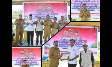 36 UMKM Pantai Indah Selatbaru Bengkalis Resmi Bersertifikat Halal