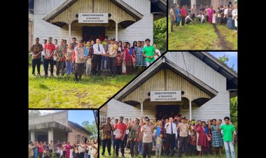 Green Policing Polsek Rangsang Tanam Pohon di Gereja GPdI Meranti