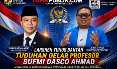 Larshen Yunus Bantah Tuduhan Gelar Profesor Sufmi Dasco Ahmad