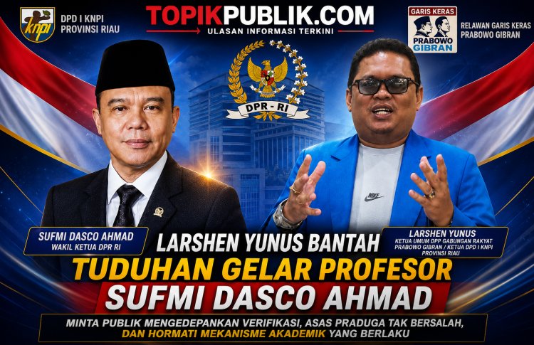 Larshen Yunus Bantah Tuduhan Gelar Profesor Sufmi Dasco Ahmad
